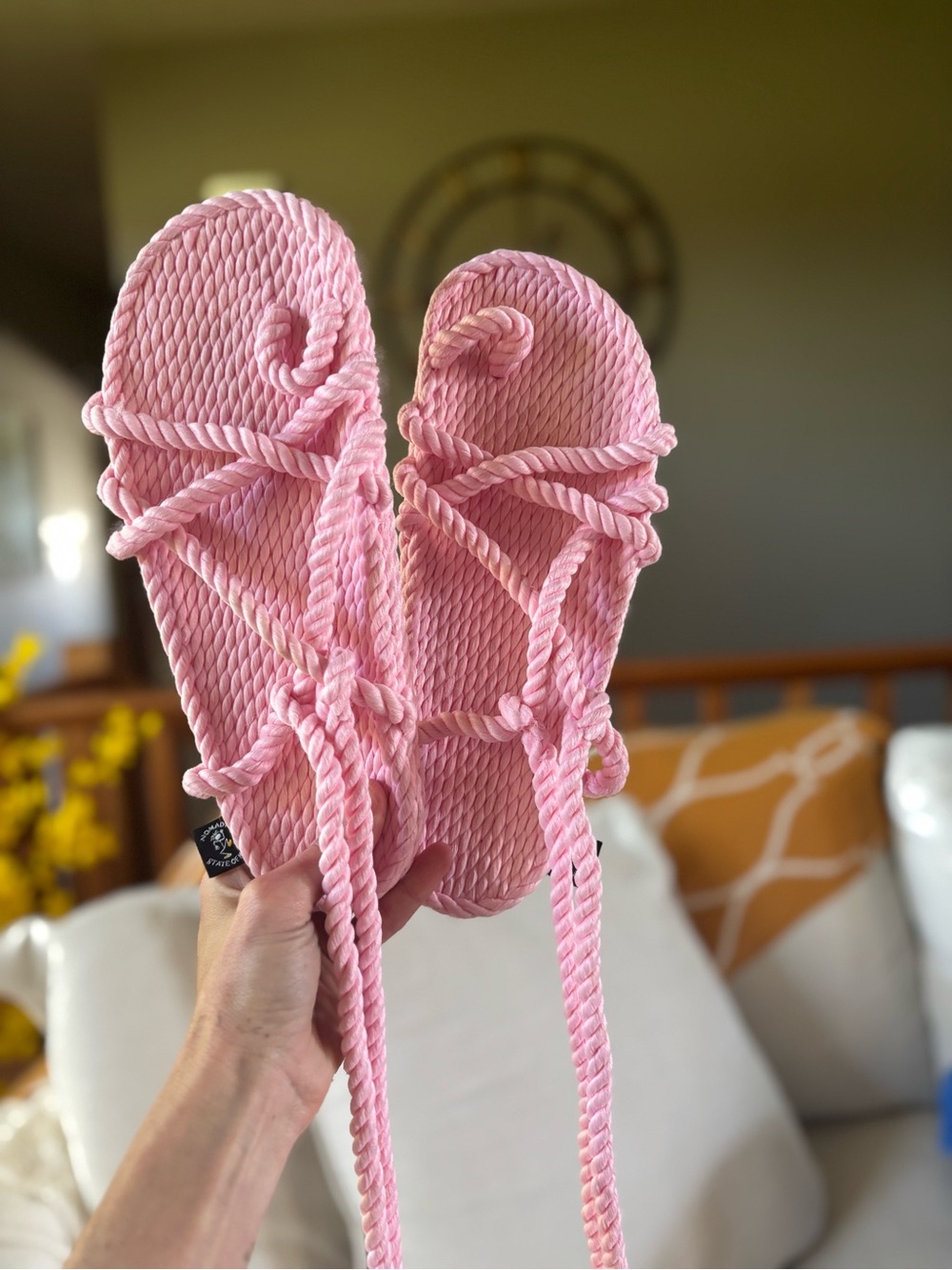 Nomadic State of Mind Pink Rope Sandals. NEW AND RARE COLOR Sz 8.5